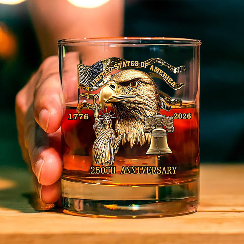 1776-2026 American 250th Anniversary Whiskey Glass