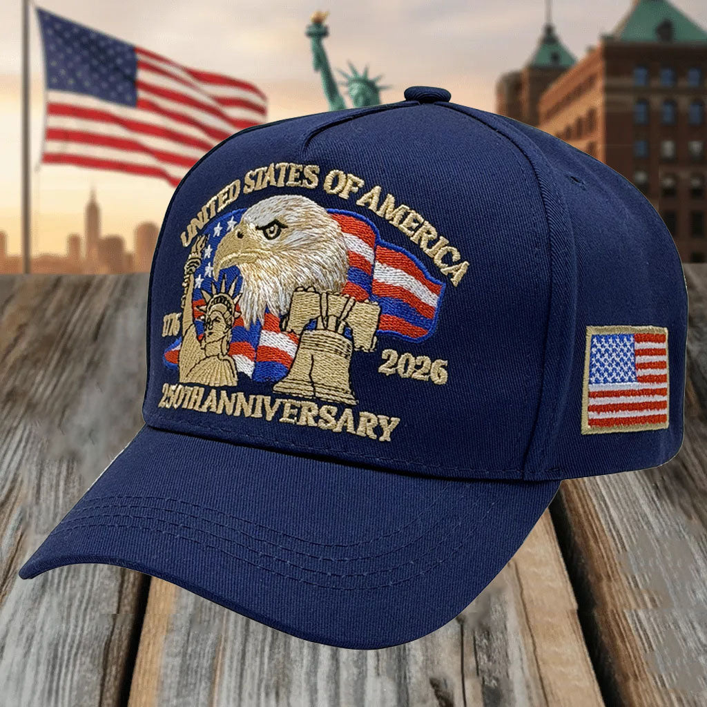 1776-2026 USA 250th Anniversary Baseball Cap For Patriots